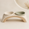 Cozlunopets™ StoneArc Elevated Ceramic Bowl Set