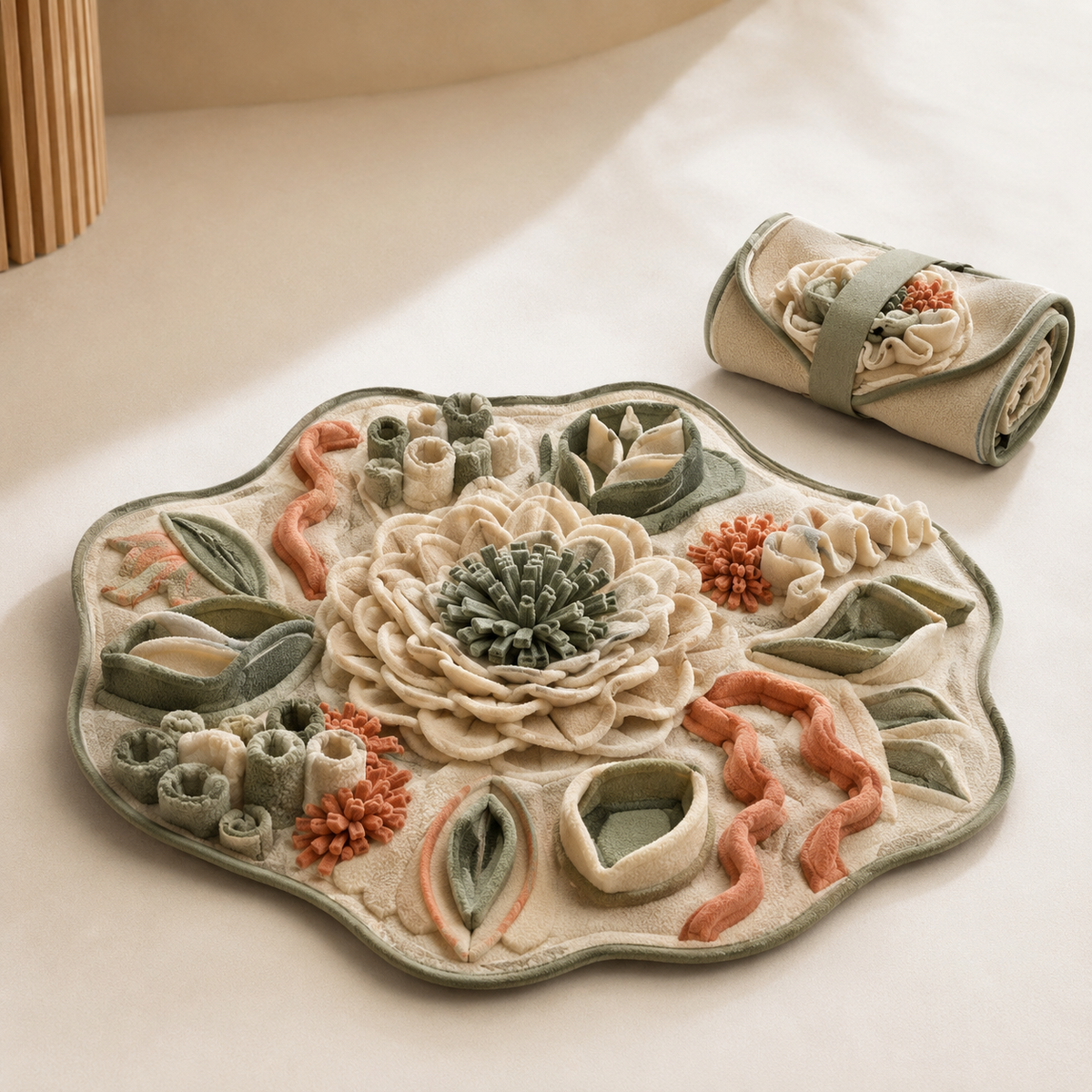 Cozlunopets™ MeadowFold Snuffle & Foraging Mat