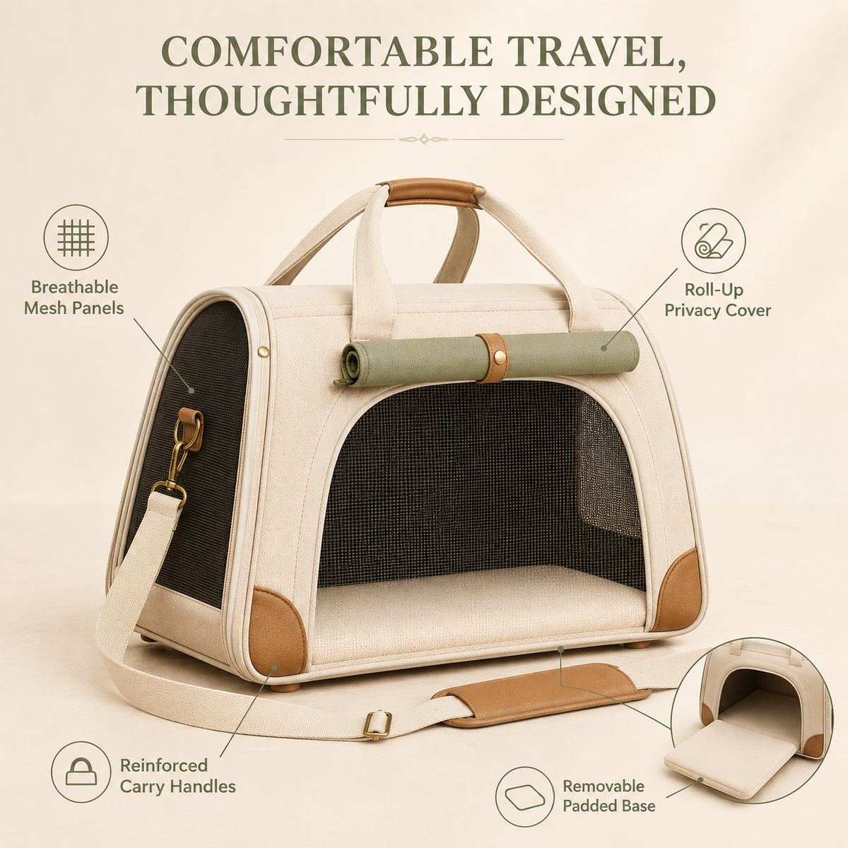Cozlunopets™ VoyageNest Soft-Sided Pet Carrier
